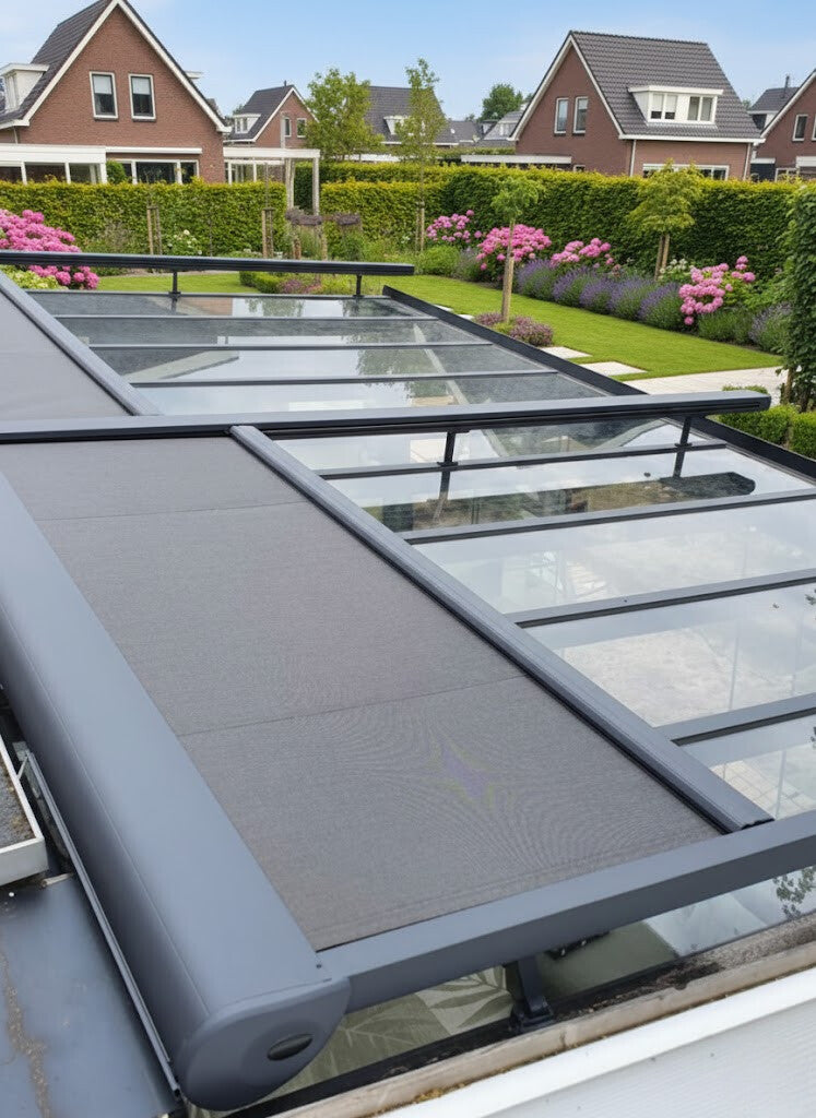 Bovendak zonwering veranda