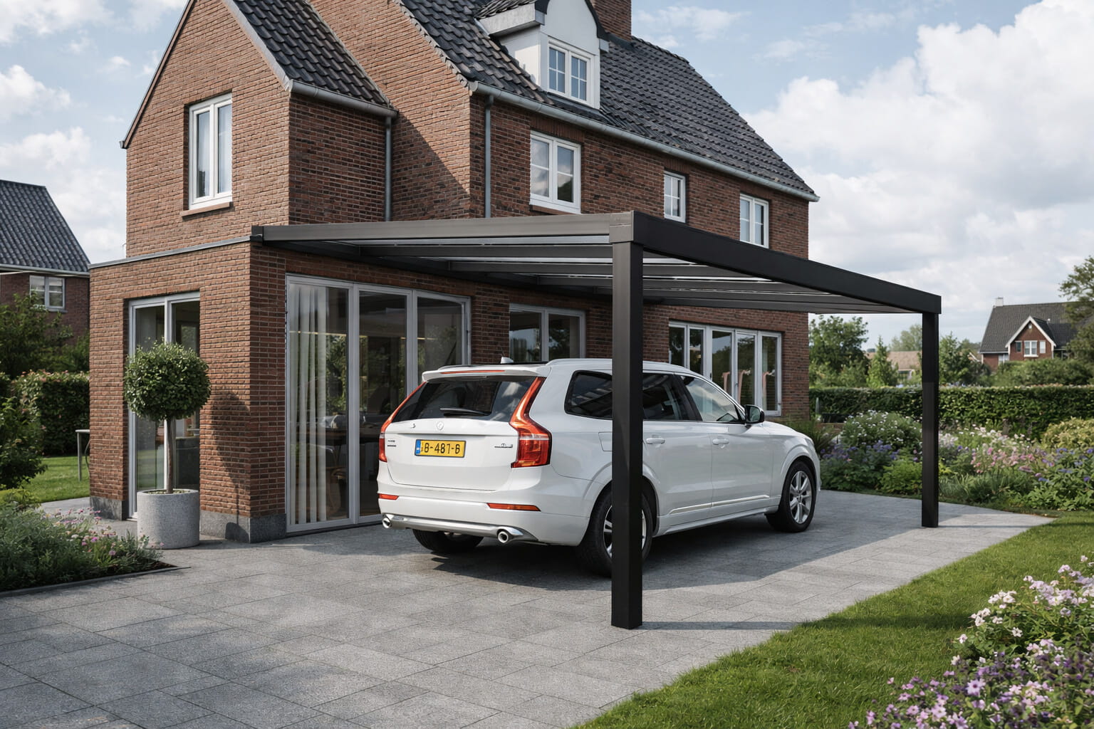 Carport direct aan huis