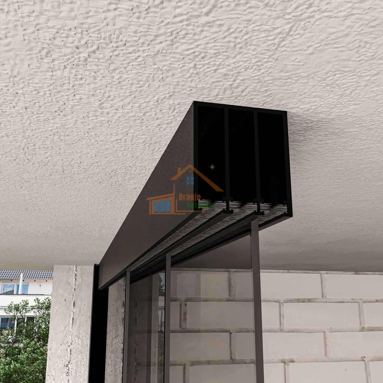 2-Rail Glazen Schuifwand tot 1780 mm breed (2x 900mm glas)