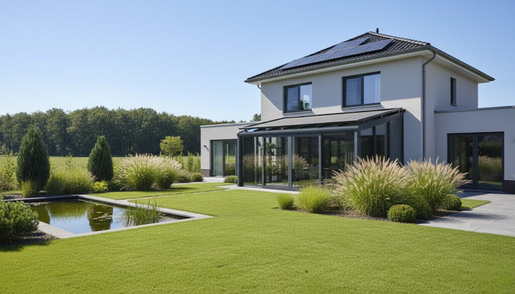 Veranda met zonwering