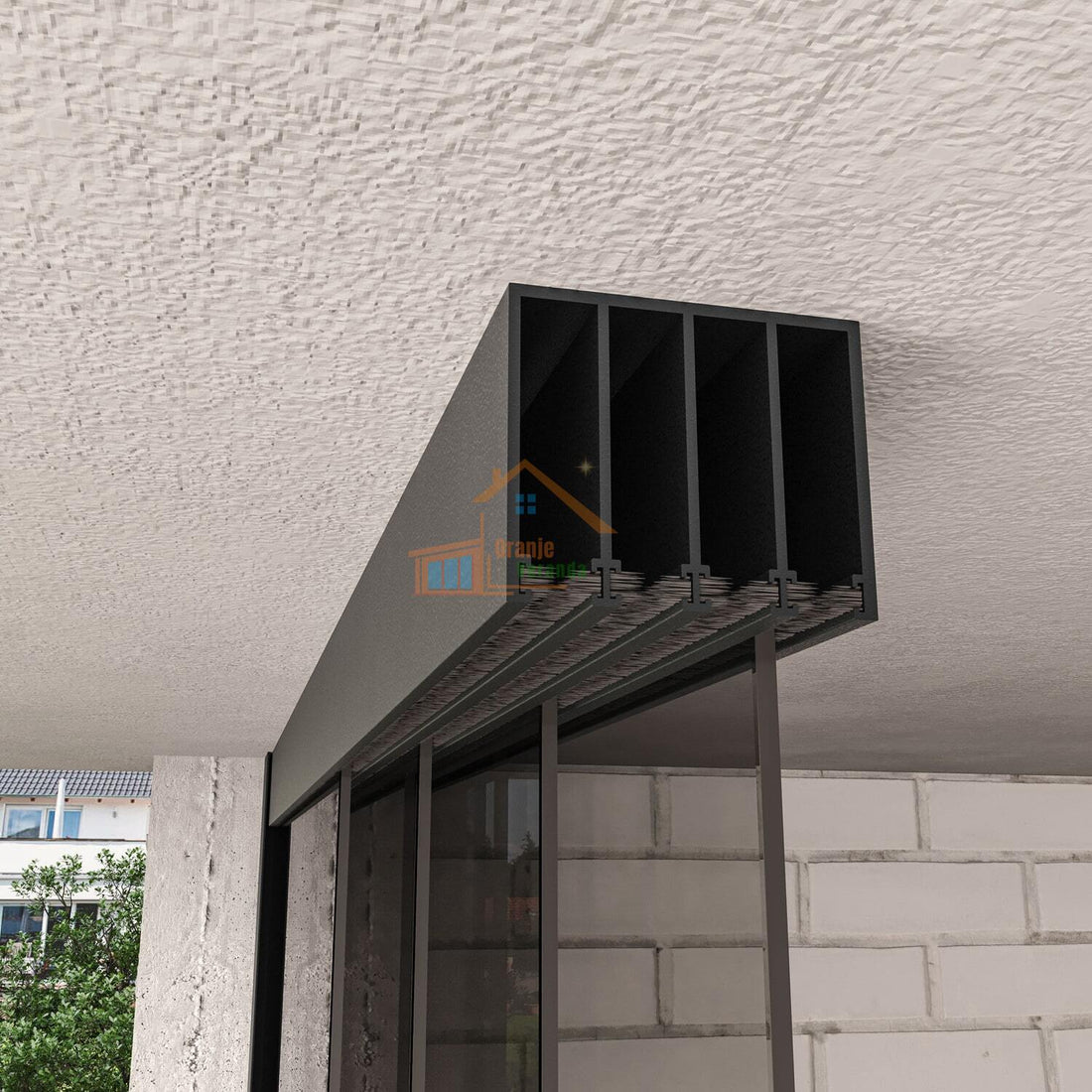 4-Rail Glazen Schuifwand tot 4030 mm breed (4x 1030mm glas)