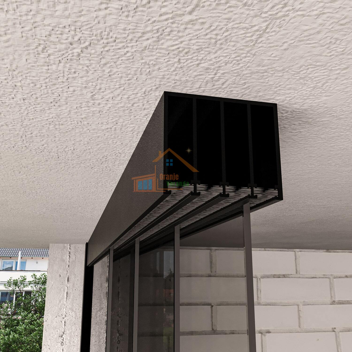 4-Rail Glazen Schuifwand tot 3510 mm breed (4x 900mm glas)