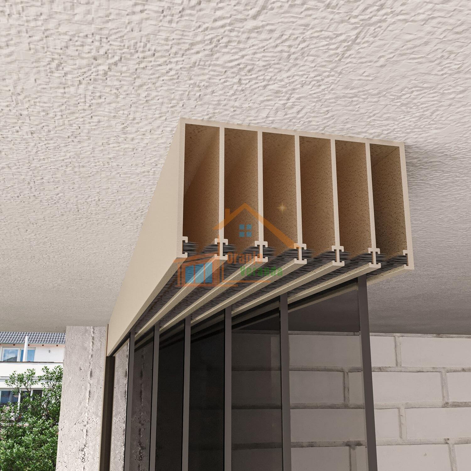 6-Rail Glazen Schuifwand tot 6030 mm breed (6x 1030mm glas)